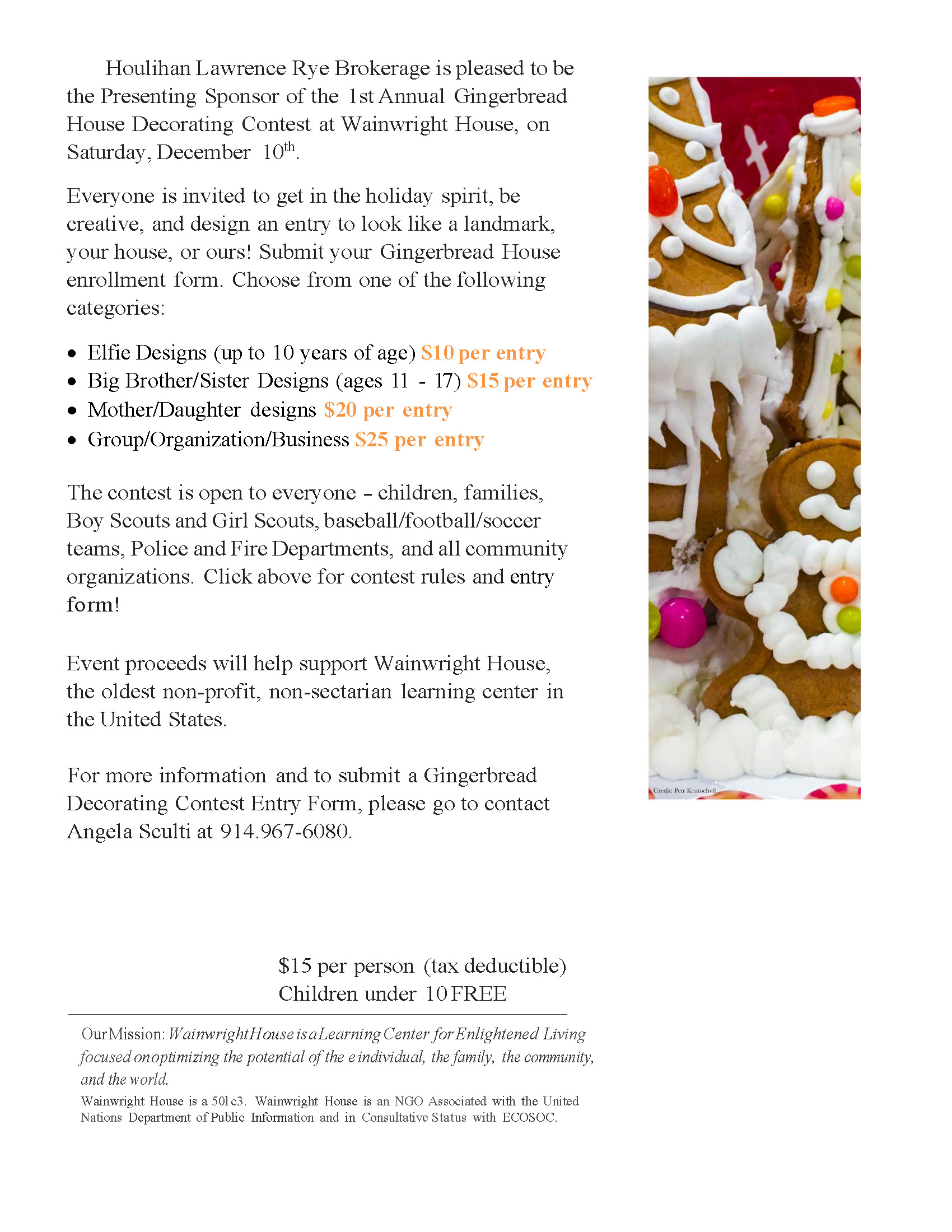 gingerbread house decorating contest